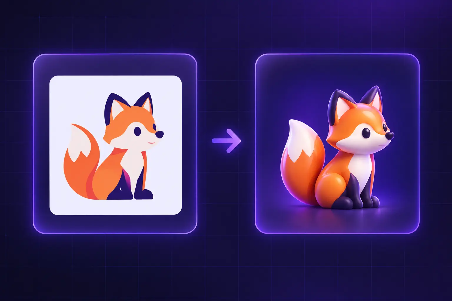 An existing logo turned into a dimensional 3D-style mark