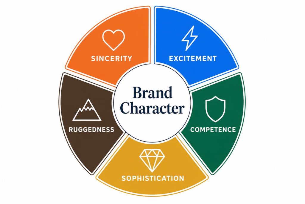 Jennifer Aaker's five brand character dimensions