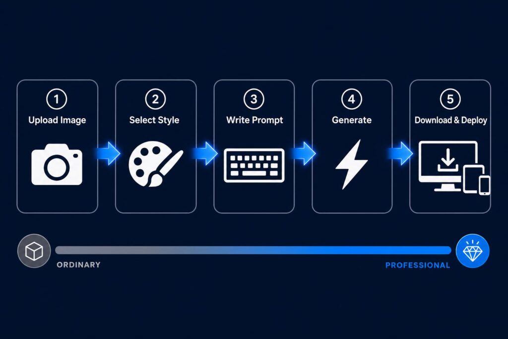 Process of How to Build Brand Character Using Image to Logo