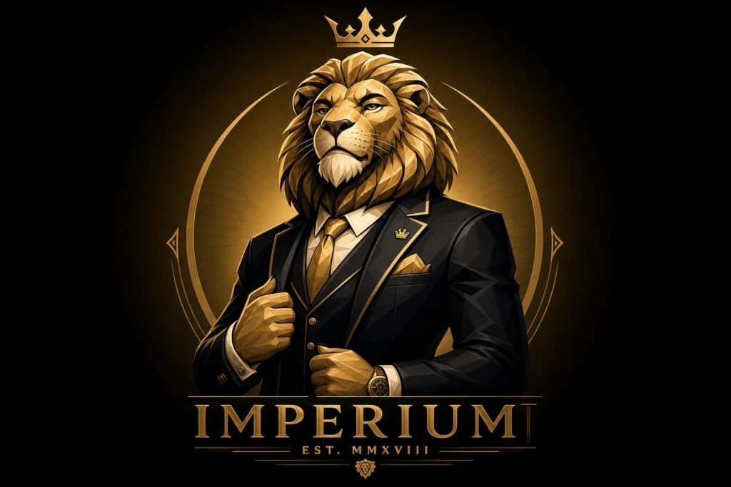 Luxury character logo for a premium men's grooming brand
