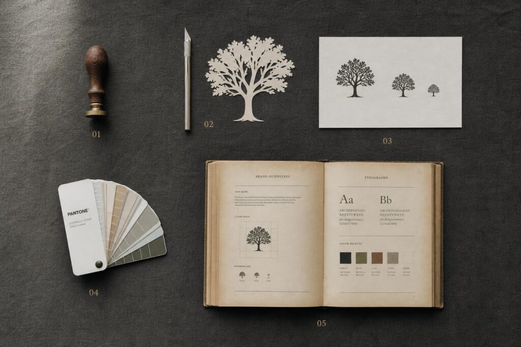 Five elements of effective logo design: Meaning, Silhouette, Scalability, Color, and Style