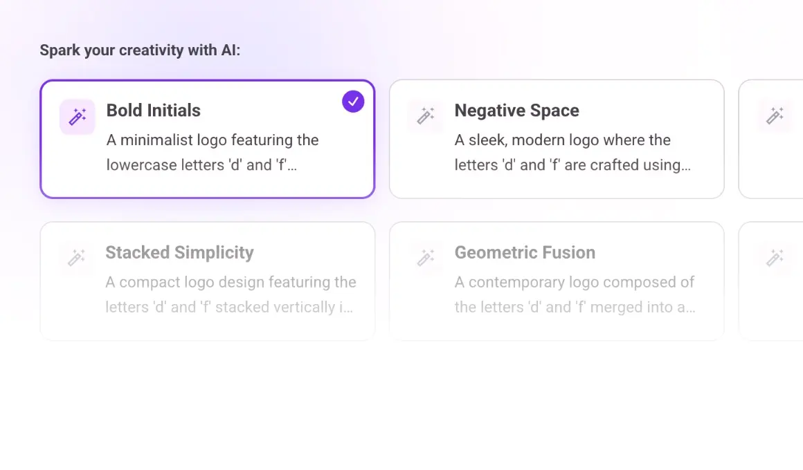 Endless AI Logo Ideas Generation