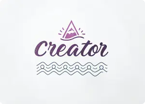 Creator wave mountain adventure logo