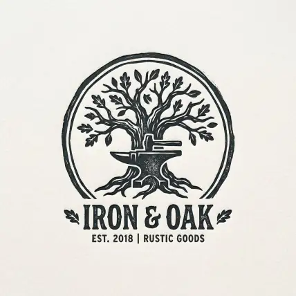 Sketch Logo — Woodcut Print Brand Identity